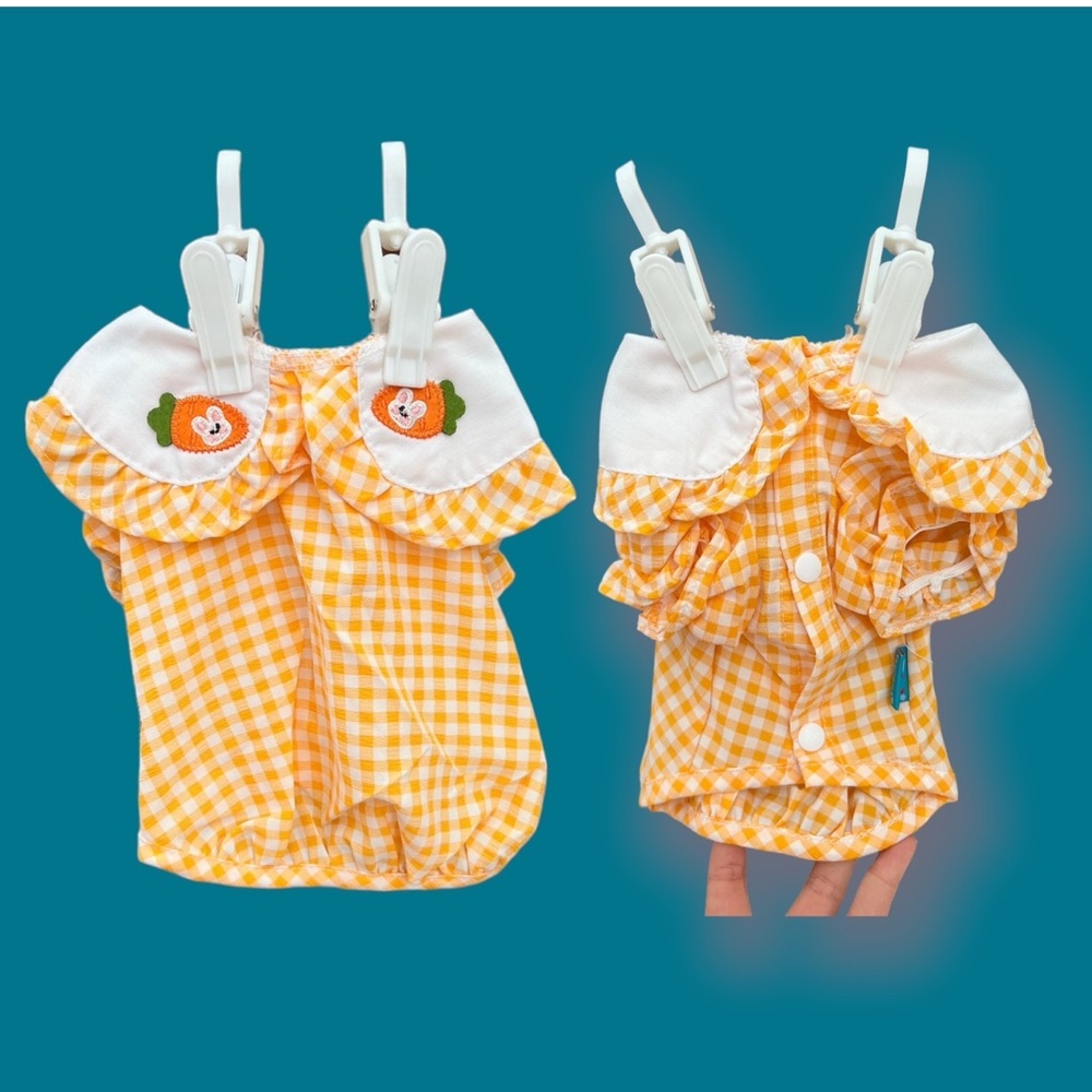 Carrot Embroidered Shirt for Small Breed dog / Size S